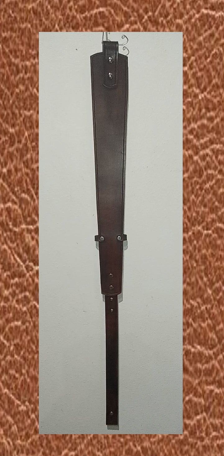 Handmade Brown Leather Rifle Sling 34"